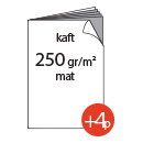 4 pagina's kaft 250g/m², mat